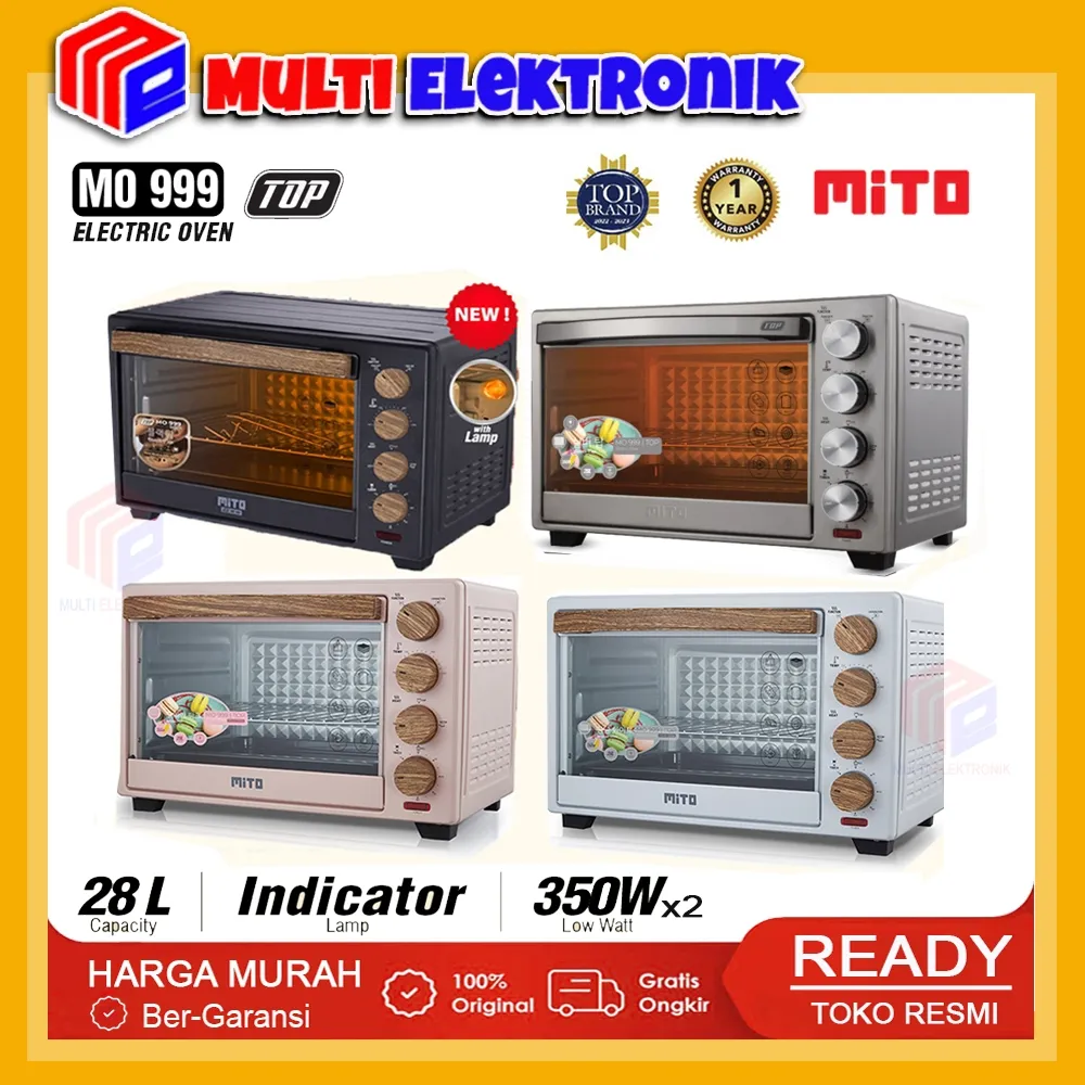 Mito Oven TOP MO999 Kapasitas 28 Liter / MO 999 - ORIGINAL Garansi Resmi