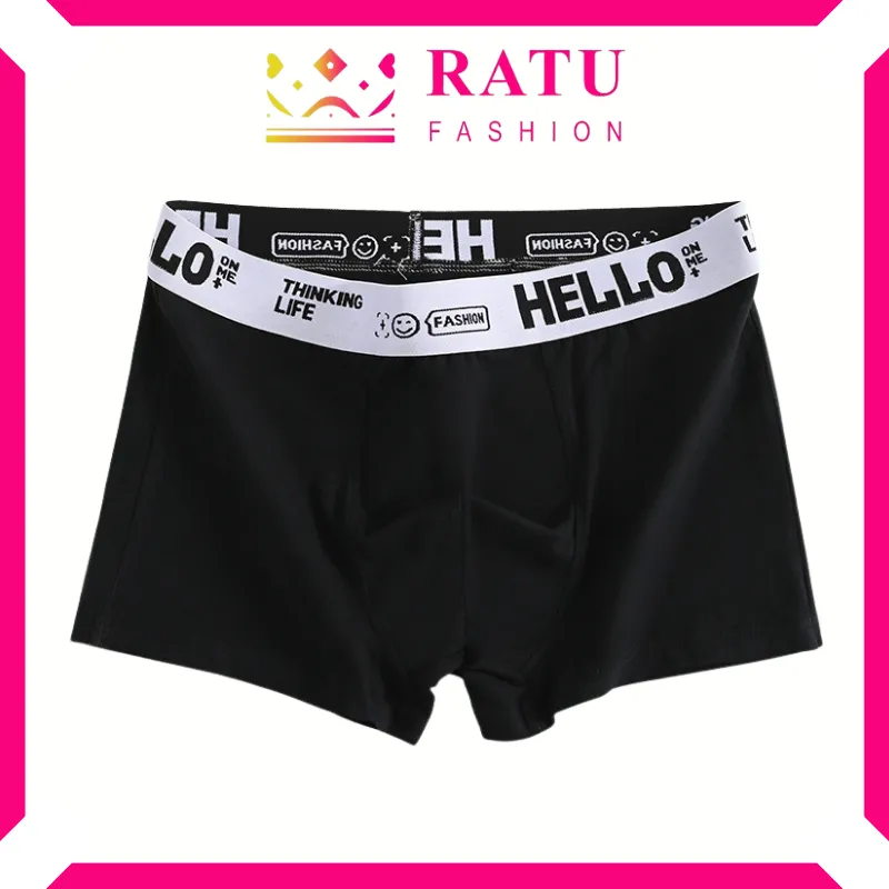 Ratu fashion Celana Dalam Boxer Pria Cd Cowok Lelaki Motif Daleman Underware Bahan Lembut  BX1387