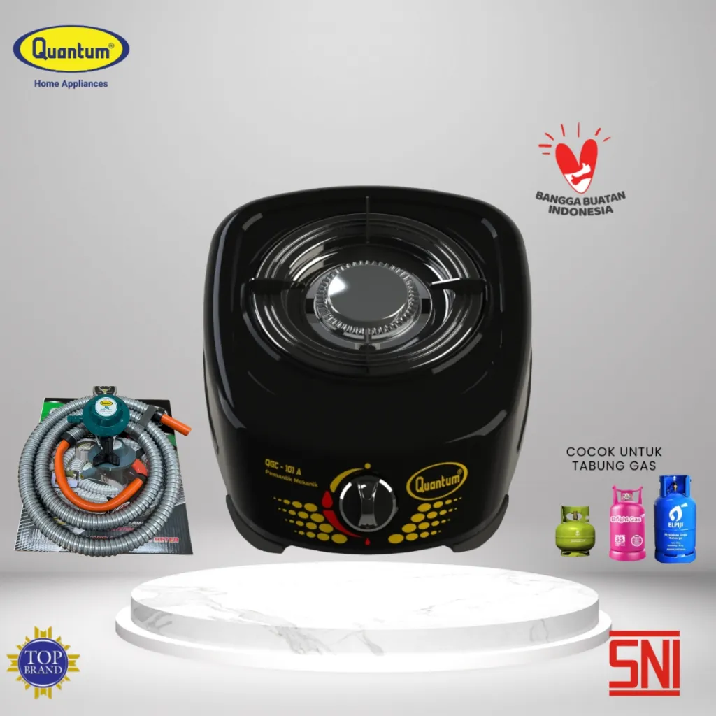 Paket Kompor Gas 1 Tungku QGC 101 A dan Selang Regulator QRL 252