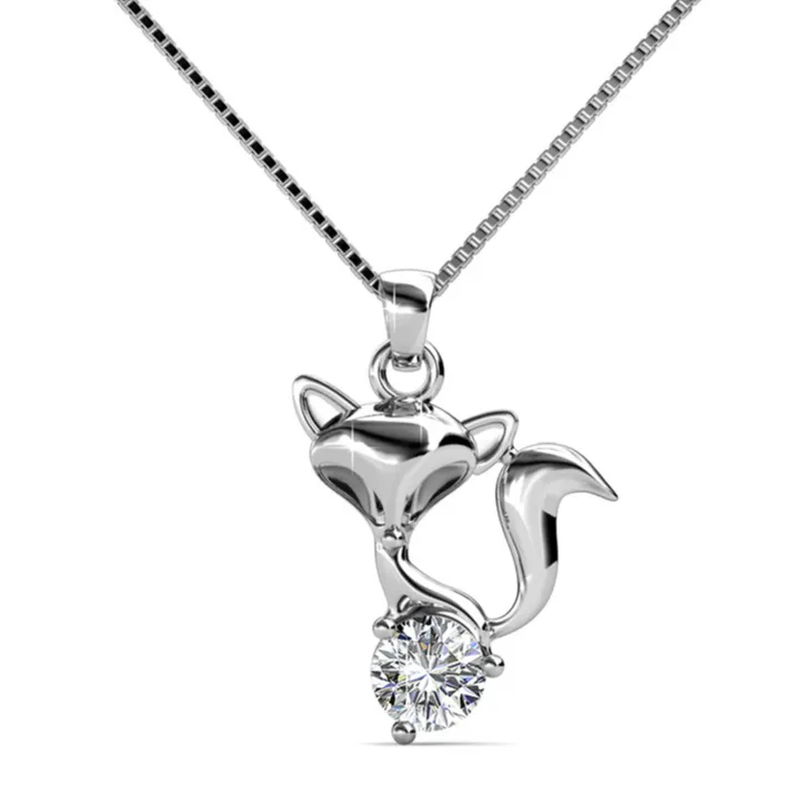 Fox Pendant - Kalung kristal premium mewah berkilau® By Her Jewellery