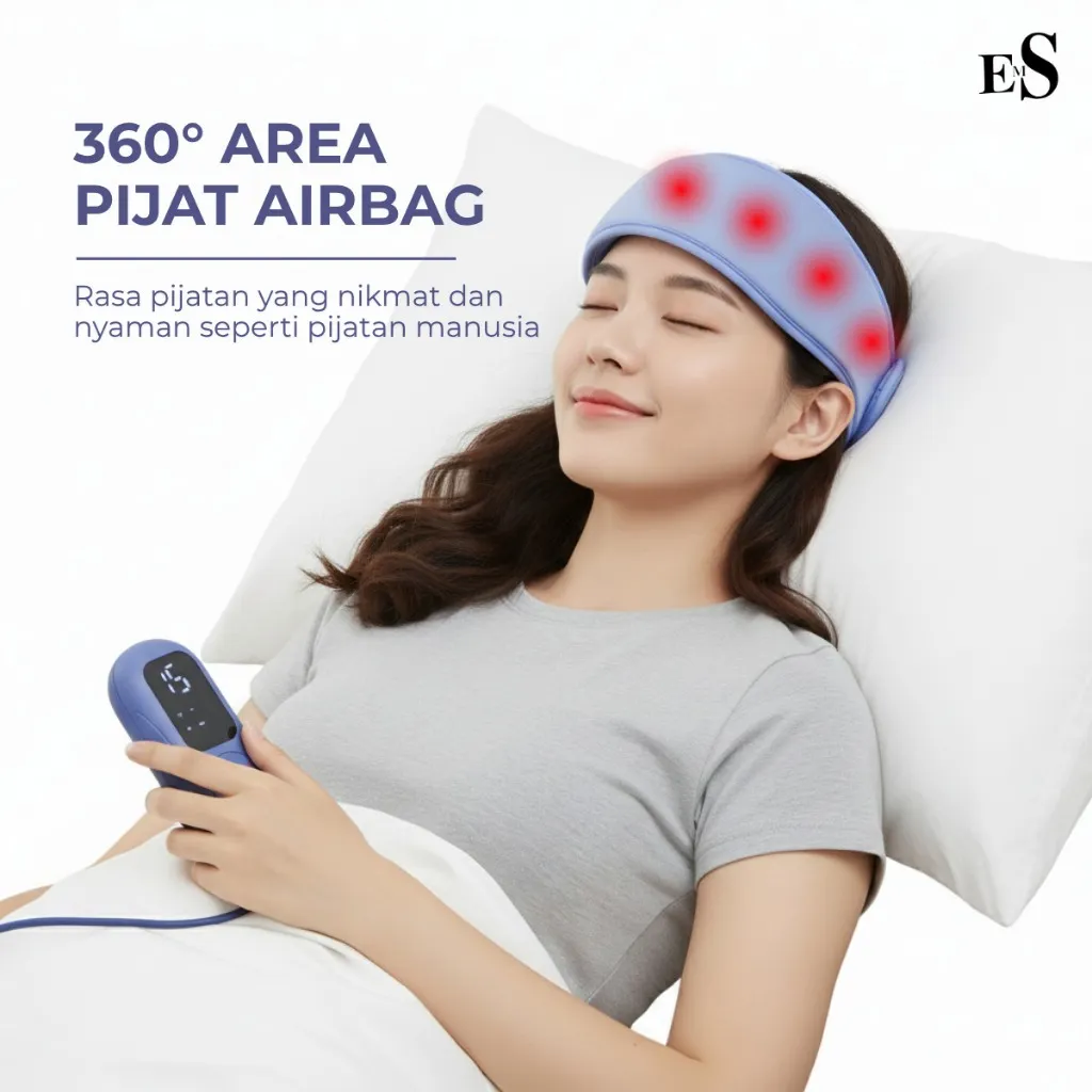 EMS Head Massager Airbag 360° – Alat Pijat Kepala Relaksasi Seperti Pijatan Manusia