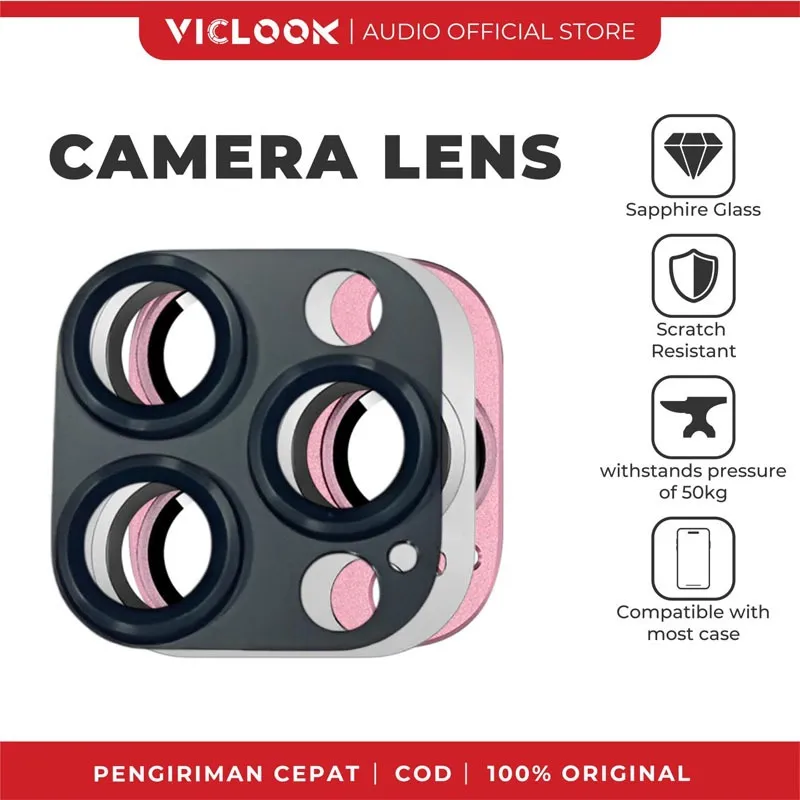 VICLOOK Tempered Glass Camera Lens Protector Fit for iPhone 11/12/13/14/15/16/17/Air/Mini/Pro/ProMax/Plus