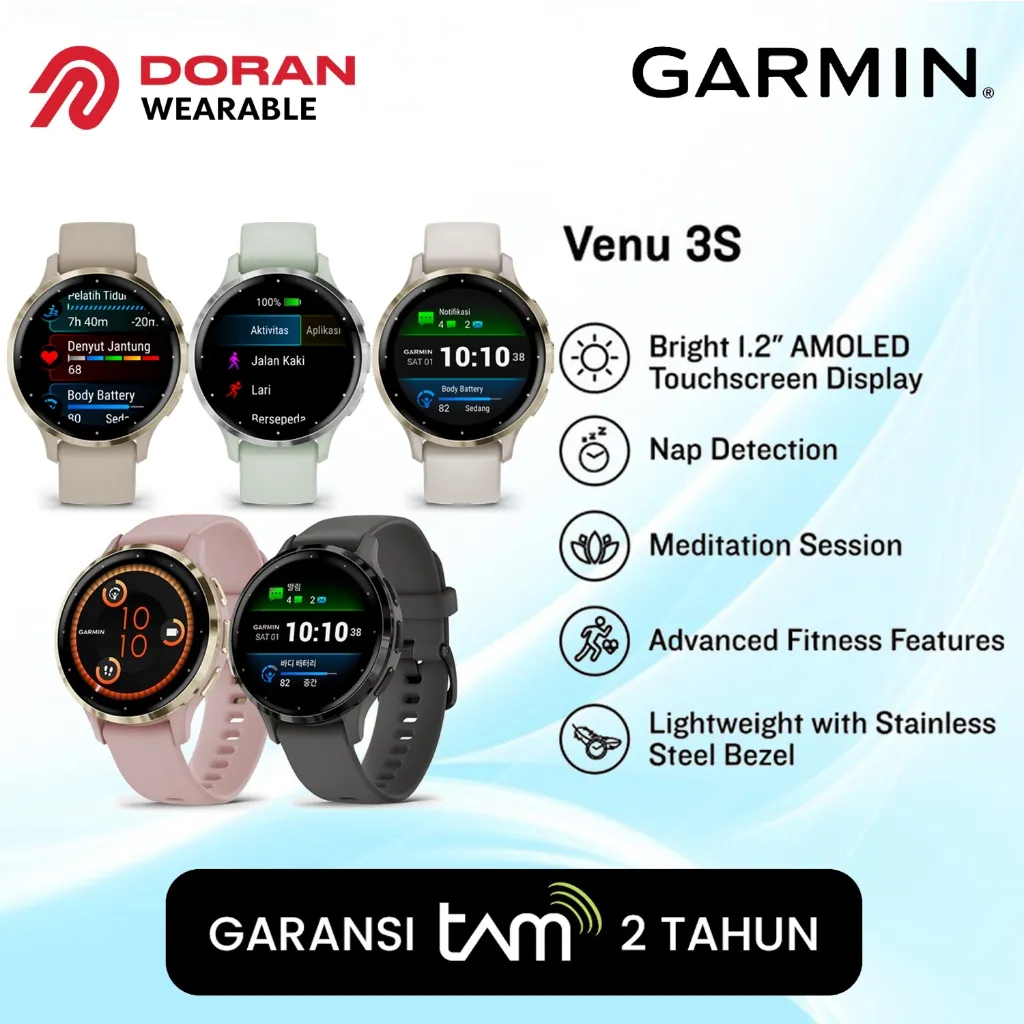 Garmin Venu 3s Garansi Resmi TAM 2 Tahun