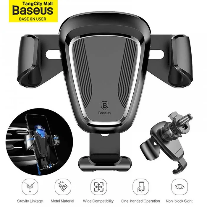 BASEUS SUYL-01 Car Holder Air Vent Gravity Mount Phone Holder Dudukan Hp AC Mobil For iPhone Android