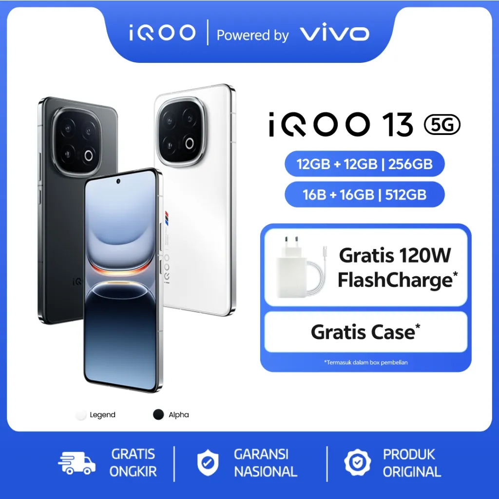 vivo iQOO 13 (12/256)- 1st Snapdragon 8 elite, 7000mm2 VC Cooling system, 6150mAh+120W, 144Hz LTPO AMOLED