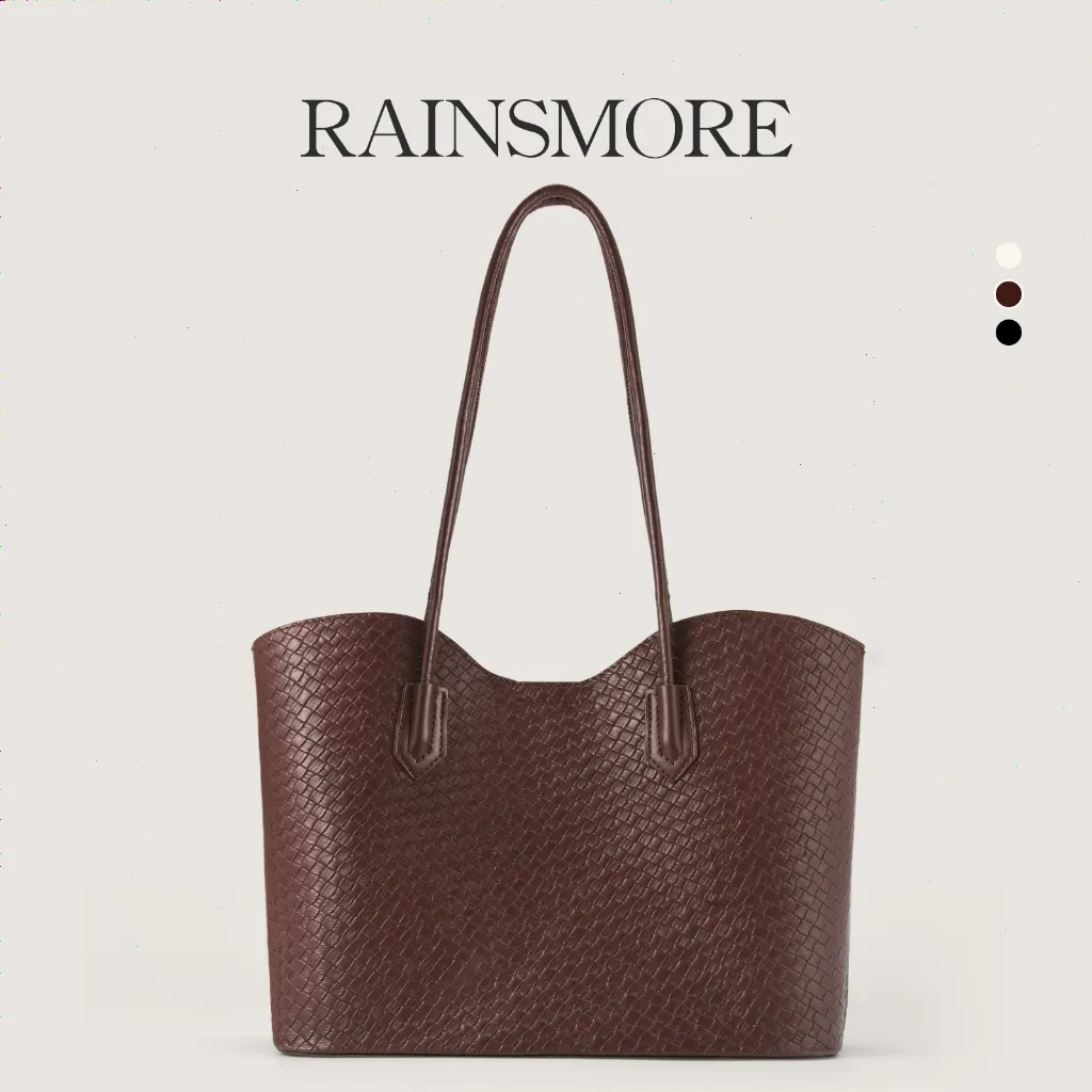 RAINSMORE Tas Set Ibu-Anak Kapasitas Besar | Gaya Korea Vintage yang Minimalis dan Elegan