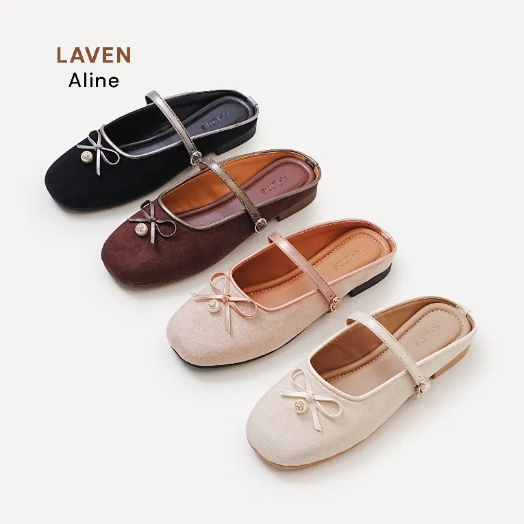 ALINE Laven Sepatu Flat Shoes Mary Janes Balet Wanita Slip On