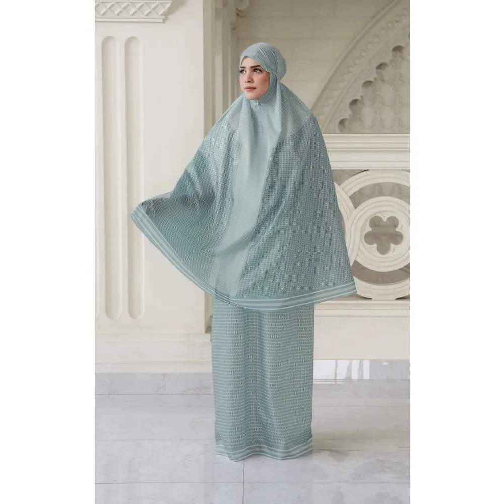 BUTTONSCARVES - Linka Two Tone Capsule Prayer Robe (Multicolor) / Mukenah Travel