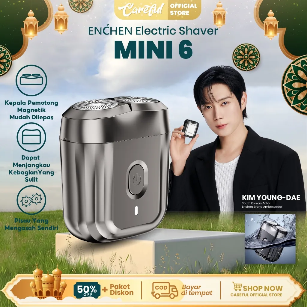 ENCHEN Mini 6 Shaver Alat Cukur Jenggot Elektrik Waterproof Portable Alat Shaving Pencukur Kumi