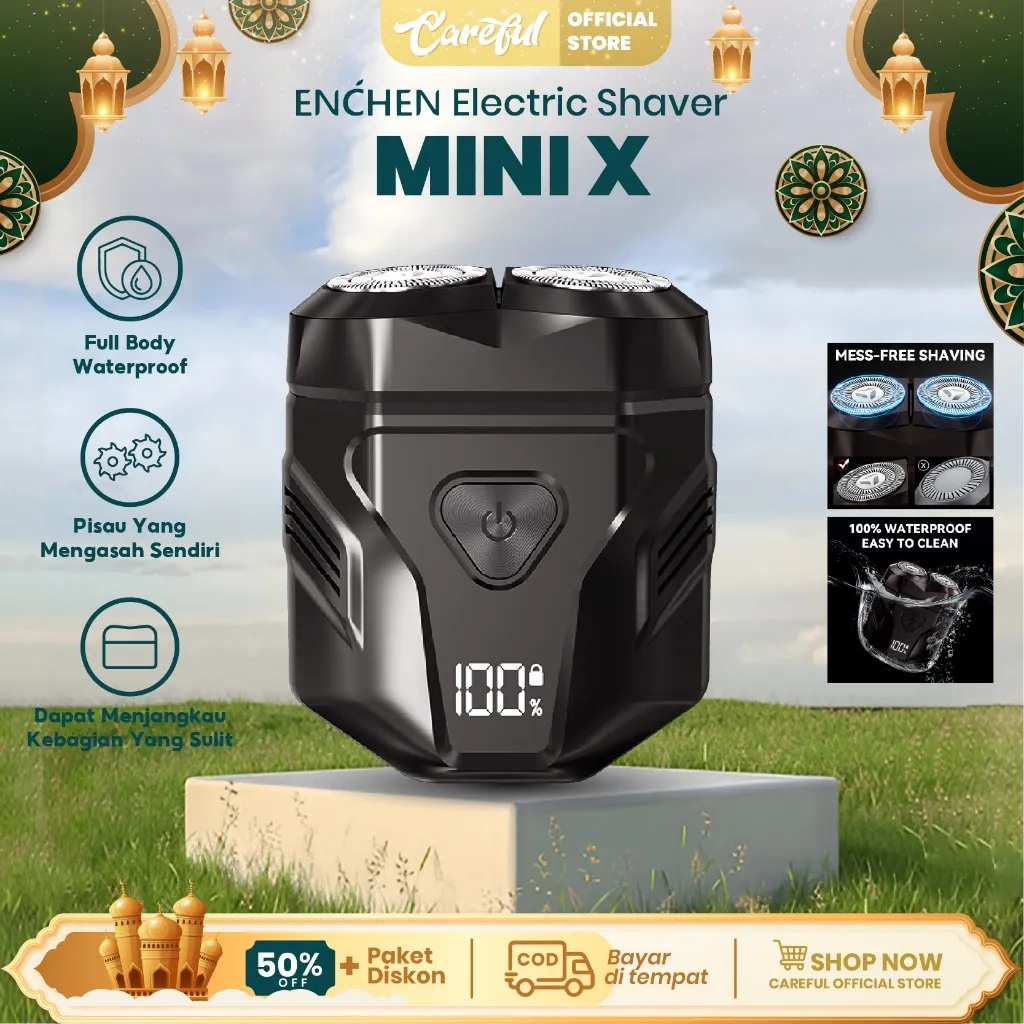 ENCHEN Mini X Shaver Alat Cukur Jenggot Elektrik Waterproof Alat Shaving Pencukur Kumis Wajah