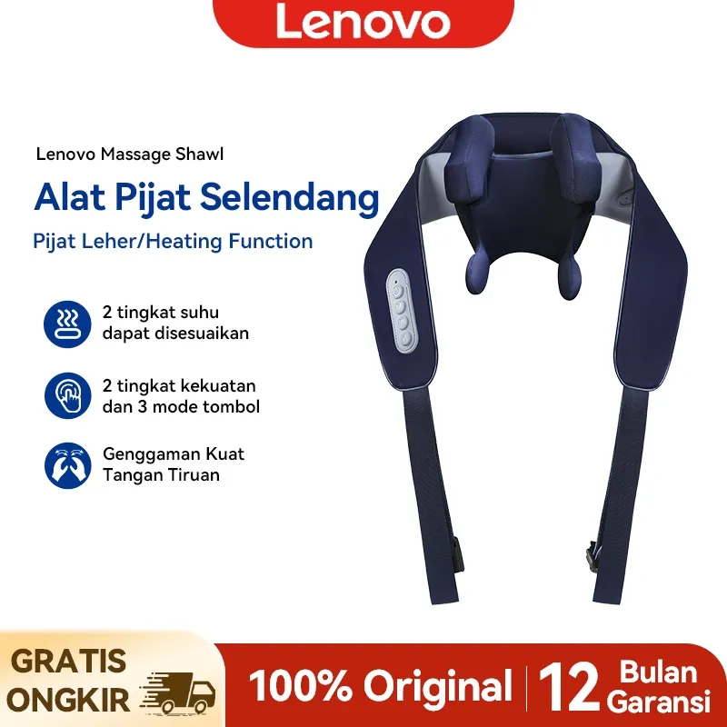 Lenovo H1 Alat Pijat Selendang Massager Leher Elektrik Shiatsu dengan Pemanas - Pijat Bahu, Punggung Pinggang Multifungsi untuk Mengatasi Nyeri