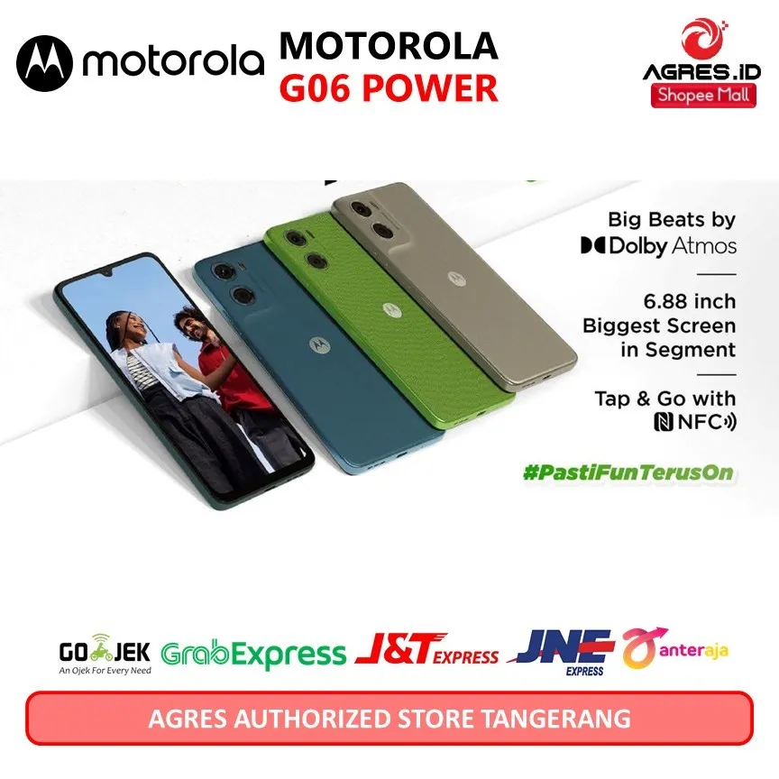 Moto G06 Power 128GB RAMBoost 12GB - 6.88" - 7000mAh - 50MP Pro Mode - DolbyStereo - GorillaGlass3 IP64 - WaterTouch - NFC - Pantone Vegan Leather - Free Charger & Transparent Case