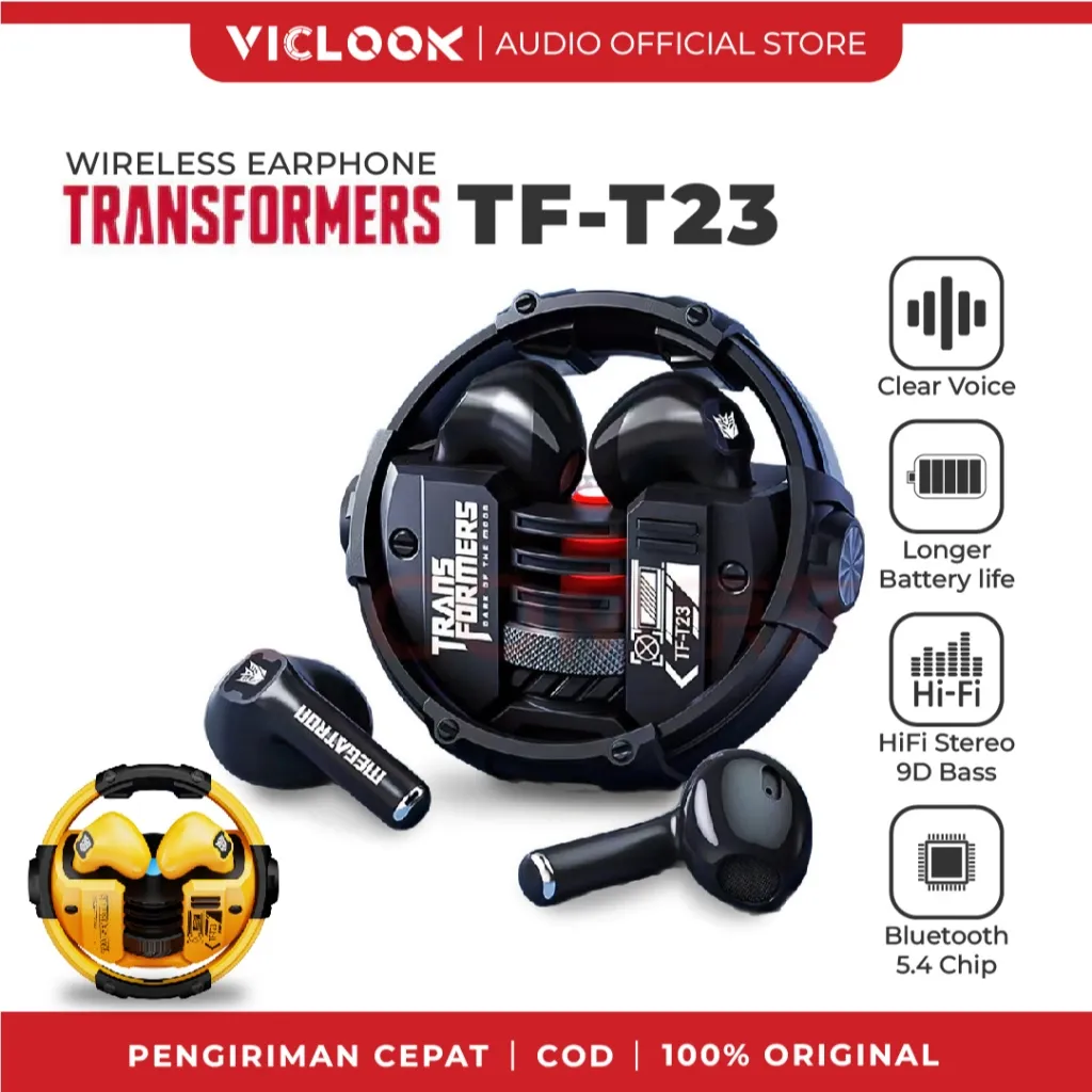 VICLOOK X Transformers True Wireless Stereo Bluetooth Headphones RISEOFTHEBEASTS