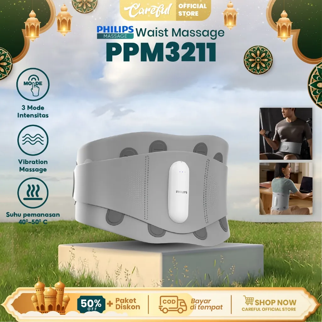Philips PPM3211 Waist Massage Lumbar Intervertebral Disc Protrusion Saraf Pemanas Multifungsi Terapi