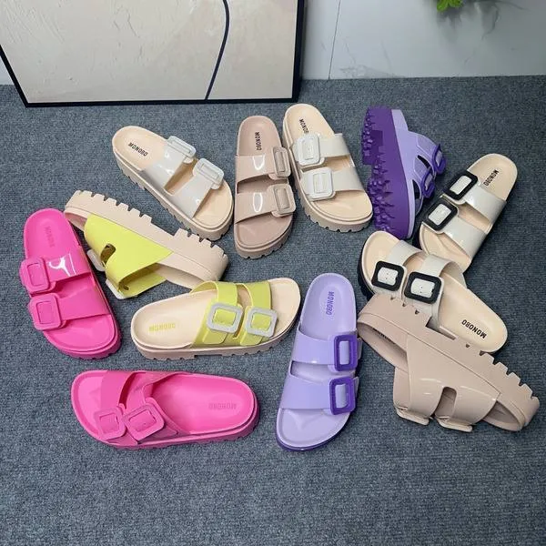 [2.2 Ramadan Fashion Sale] - Monobo Sandal Super Jello Flat Slip On MNB01 Sweet Stuff Official