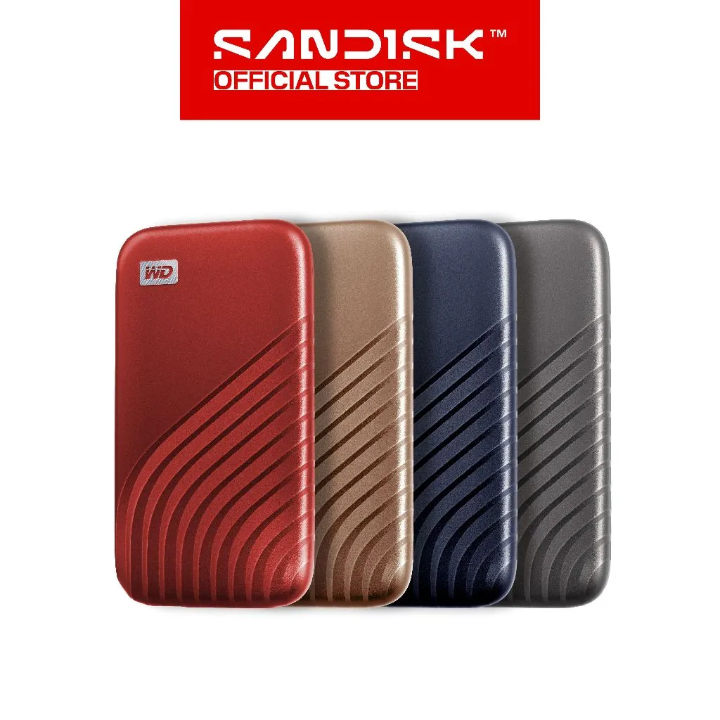 WD My Passport SSD External 500GB / 1TB / 2TB / 4TB USB C 3.2 Up to 1050MB/s