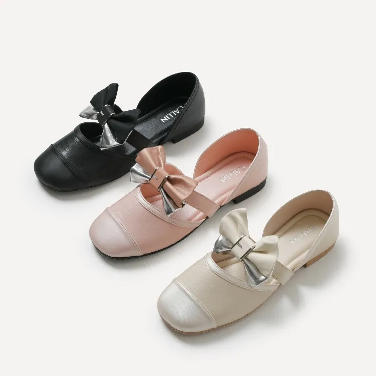 ALINE Agatha Sepatu Ballet Flat Shoes Casual Wanita Bahan PU Premium