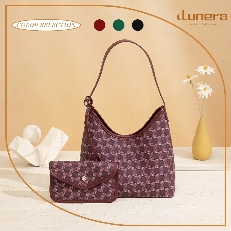 LUNERA Tas Wanita Mira Retro ShoulderBag HandBag Unik Desain Vintage Classic Mewah