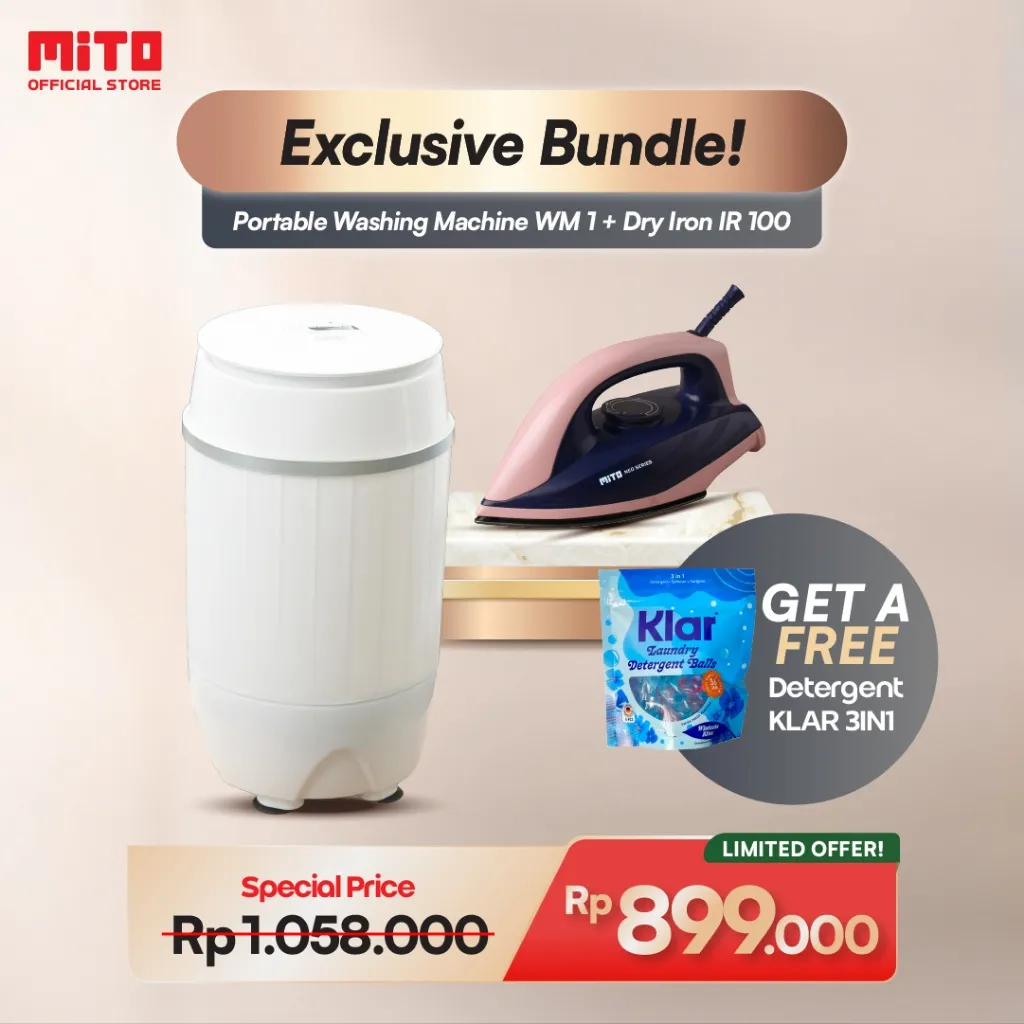 MITO Washing Machine Mesin Cuci Portable 3.5 Kg WM1 Original