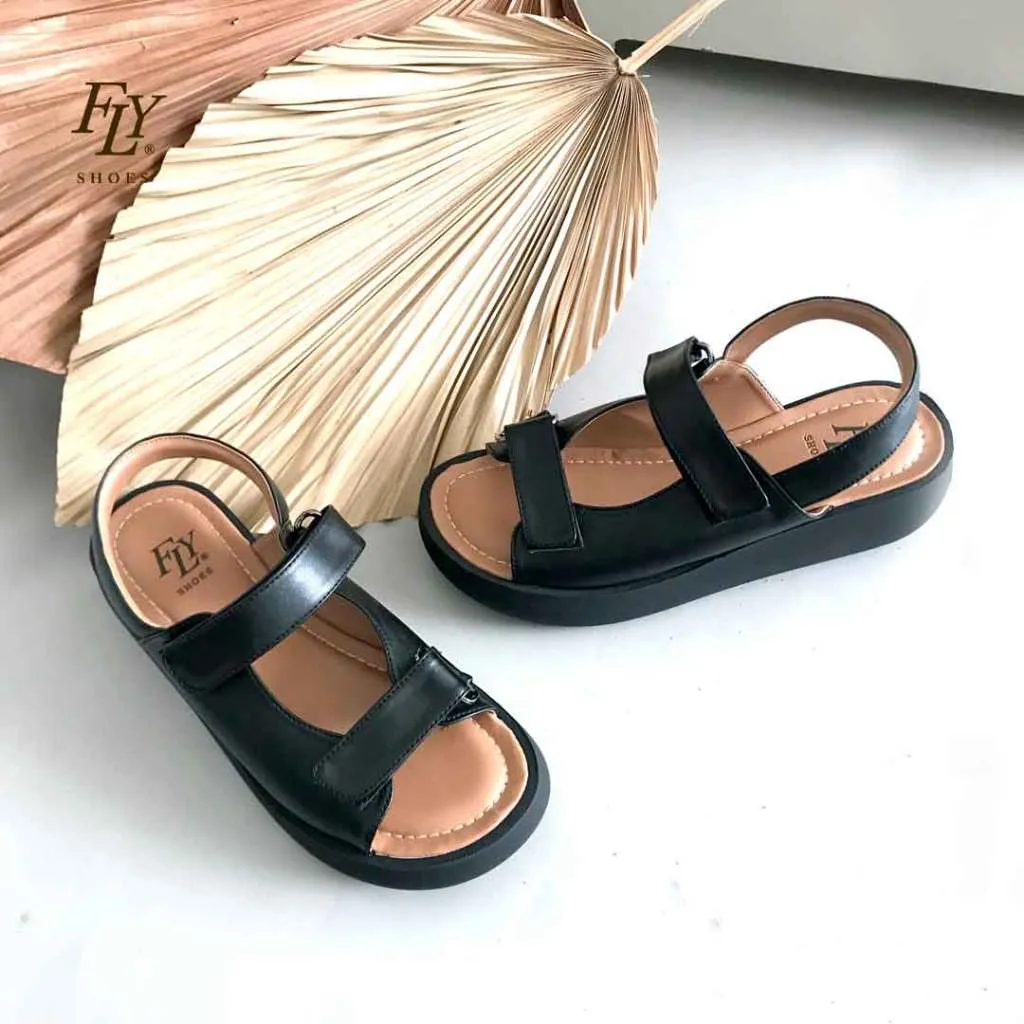 FLY SHOES  Alexis Sepatu Sandal Wedges Wanita 5740 in Black