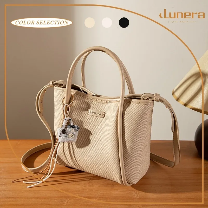 LUNERA Tas Tangan Jinjing Wanita Eden Bag HandBag SlingBag Leather PU Dapat Gantungan Tas Unik Lucu