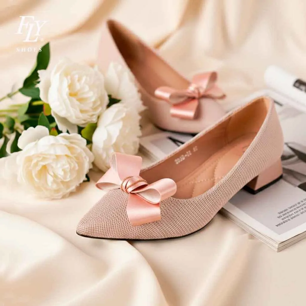 FLY SHOES Sepatu Wanita Decima 3818 in Cream Women Heels