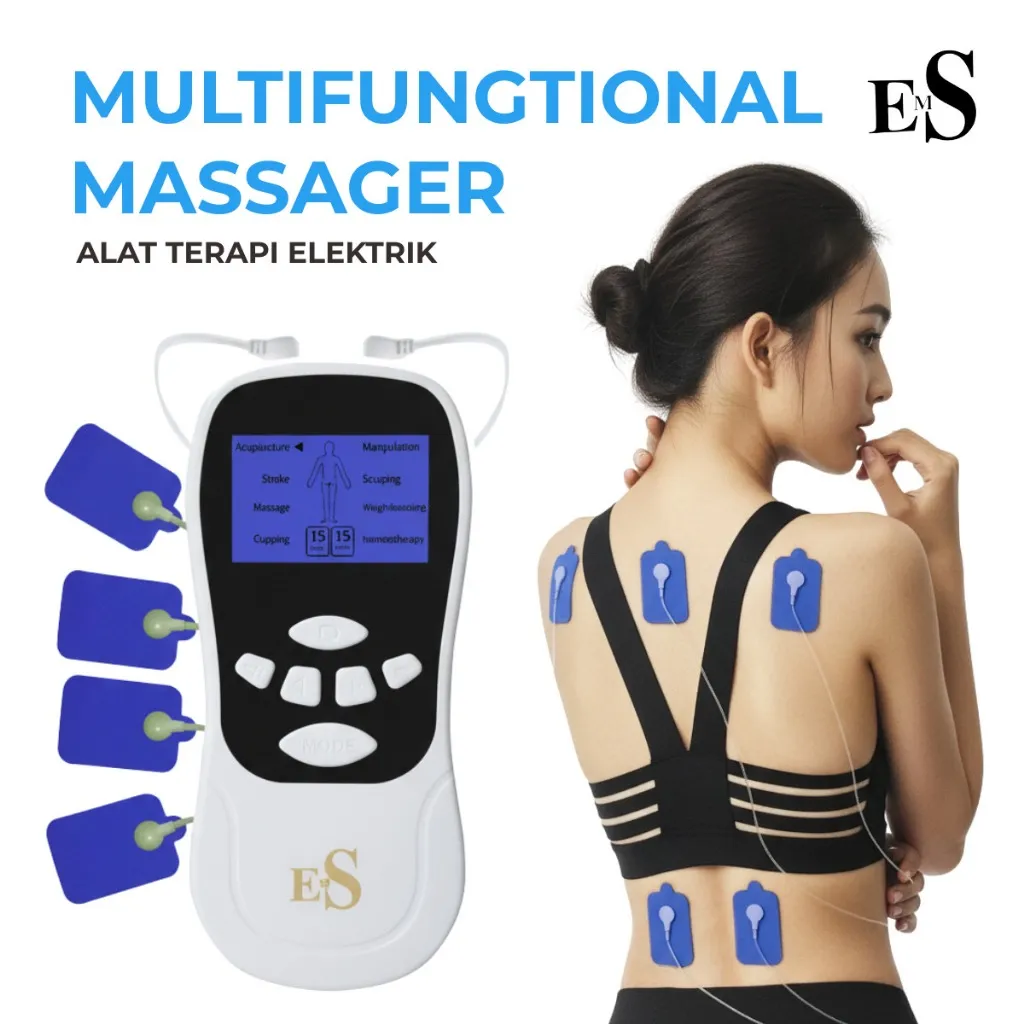 EMS Alat Terapi Elektrik Multifungsional Massanger 8 Mode 3 Tingkat Intensitas