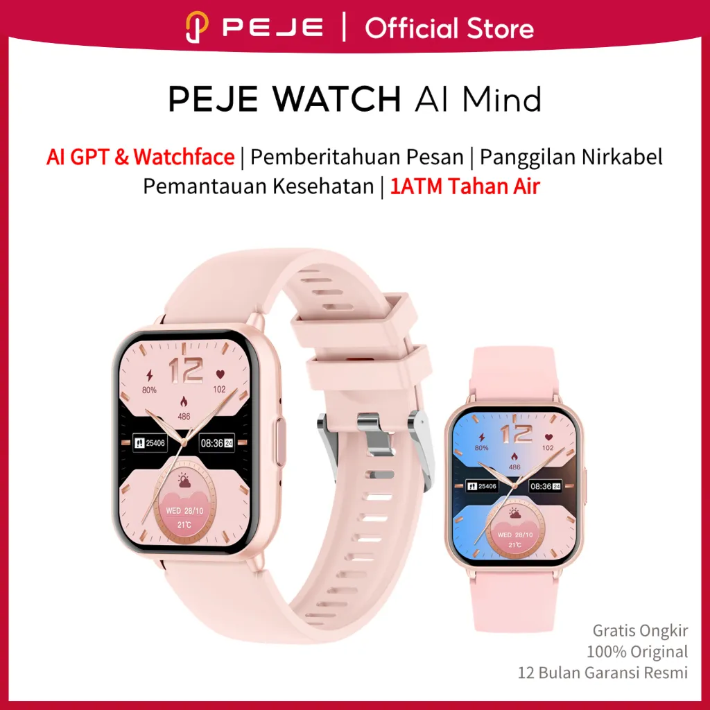 PEJE SmartWatch AI Mind ChatGPT&AI Watchface 100+ Sport Modes Waterproof Health Management  Bluetooth Call