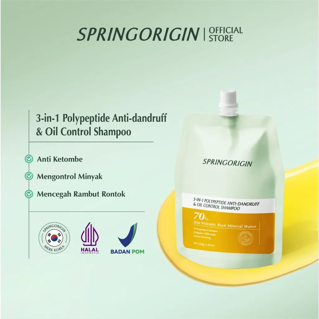 SPRINGORIGIN 3-In-1 Polypeptide Anti-Dandruff & Oil  Control Shampoo 320gr