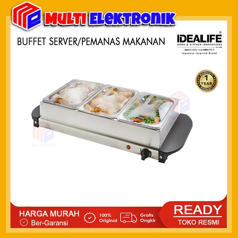 Idealife Pemanas Makanan - Electric Server & Buffet Warmer Idealife BS-4501 / BW-7201