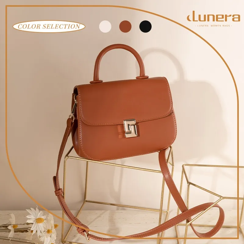 LUNERA Tas Wanita Verona Bag Sling Bag Classic Vintage Tali Bahu Panjang Bisa Diatur Gaya Modis 2026