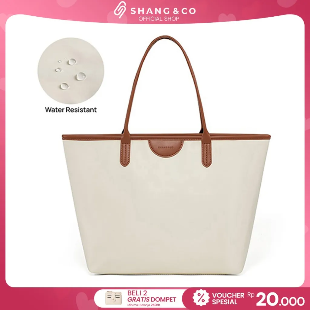 SHANGNCO Totebag Wanita Tas Kantor Jinjing Shoulder Bag - Ashley Charles Tote Bag Totebag Cantik Buat Kuliah Tas komputer mahasiswi