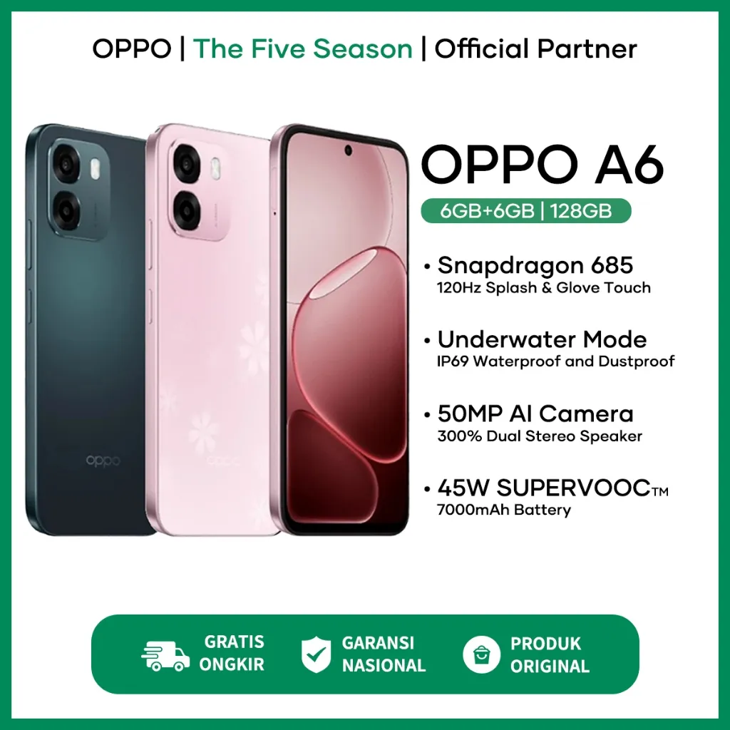 [New] OPPO A6 6/128GB 6/256GB 7000mAh Large Battery 120Hz Display - Garansi Resmi OPPO Indonesia