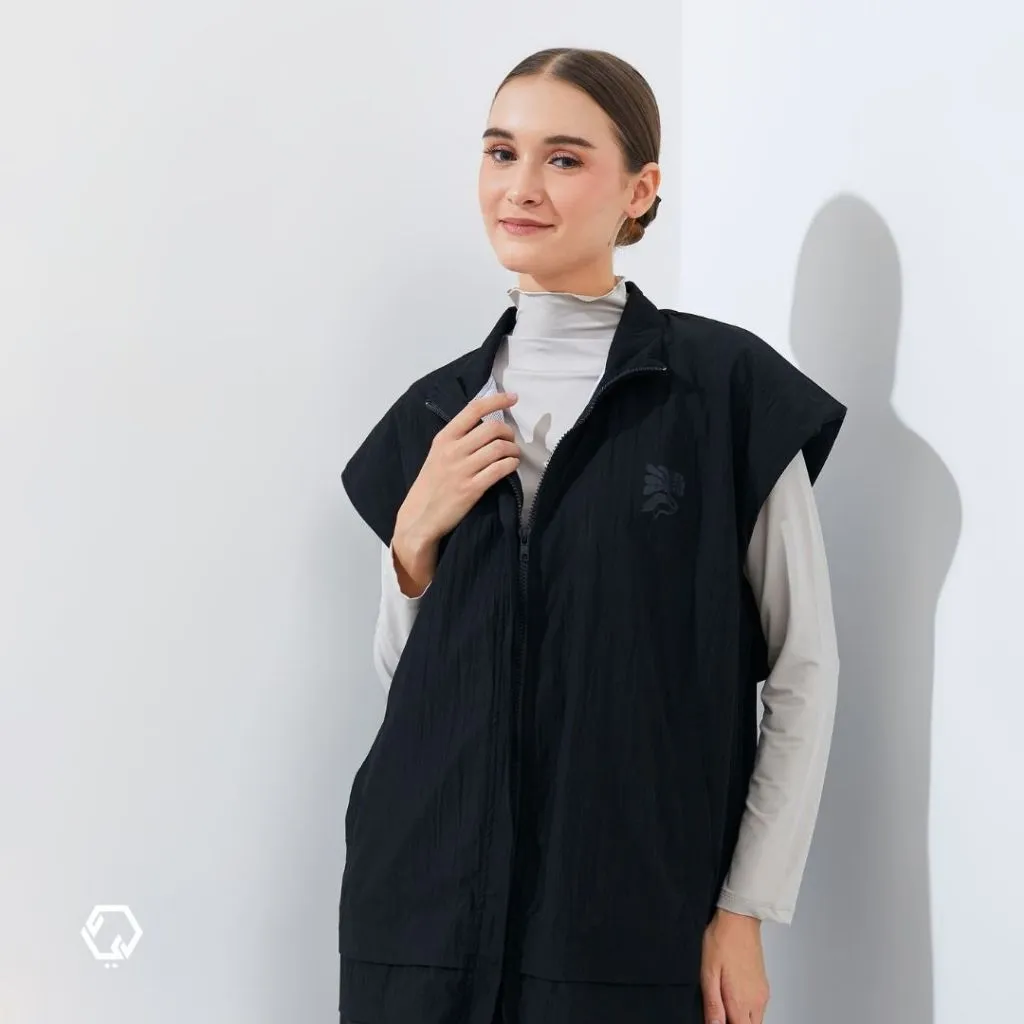 REYD Vest Black - Vest Olahraga - Vest Parasut - Vest Modest