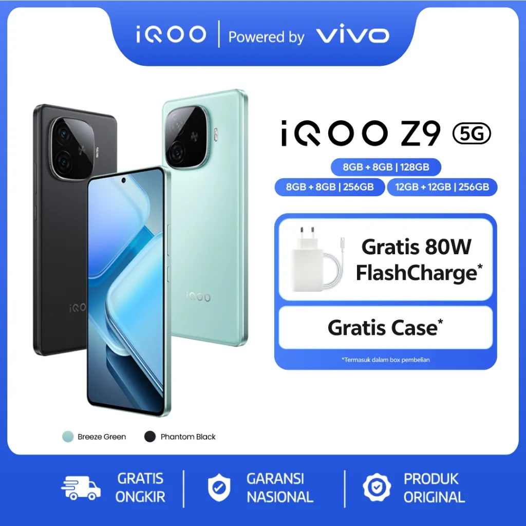 vivo iQOO Z9 5G (8/128) Snapdragon 7 Gen 3, 6000 mAH, 144Hz AMOLED (4500 nits), Sony IMX882