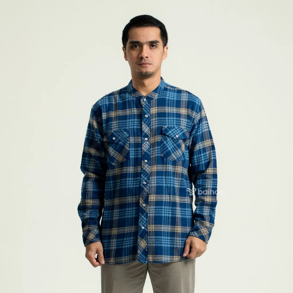 Baihaqi Kemeja Koko Flanel Jizan Lengan Panjang  BKK54