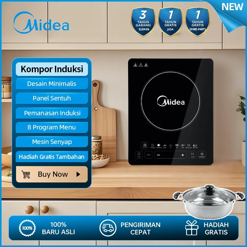 [Panci Gratis] Midea kompor listrik 150w~1600w IC-1610