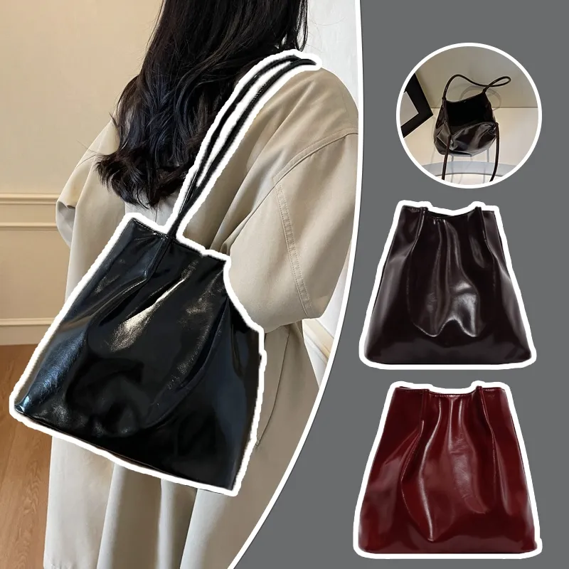 [ READY ] Tas Selempang Wanita Korea Kantor Kekinian Totebag Kuliah Kulit Casual Improt Besar