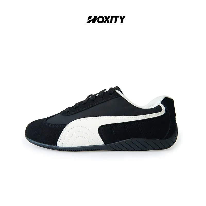 Hoxity -hitam Sepatu Sneakers Wanita  korean style original casual shoes fashion Balap kulit-HD001