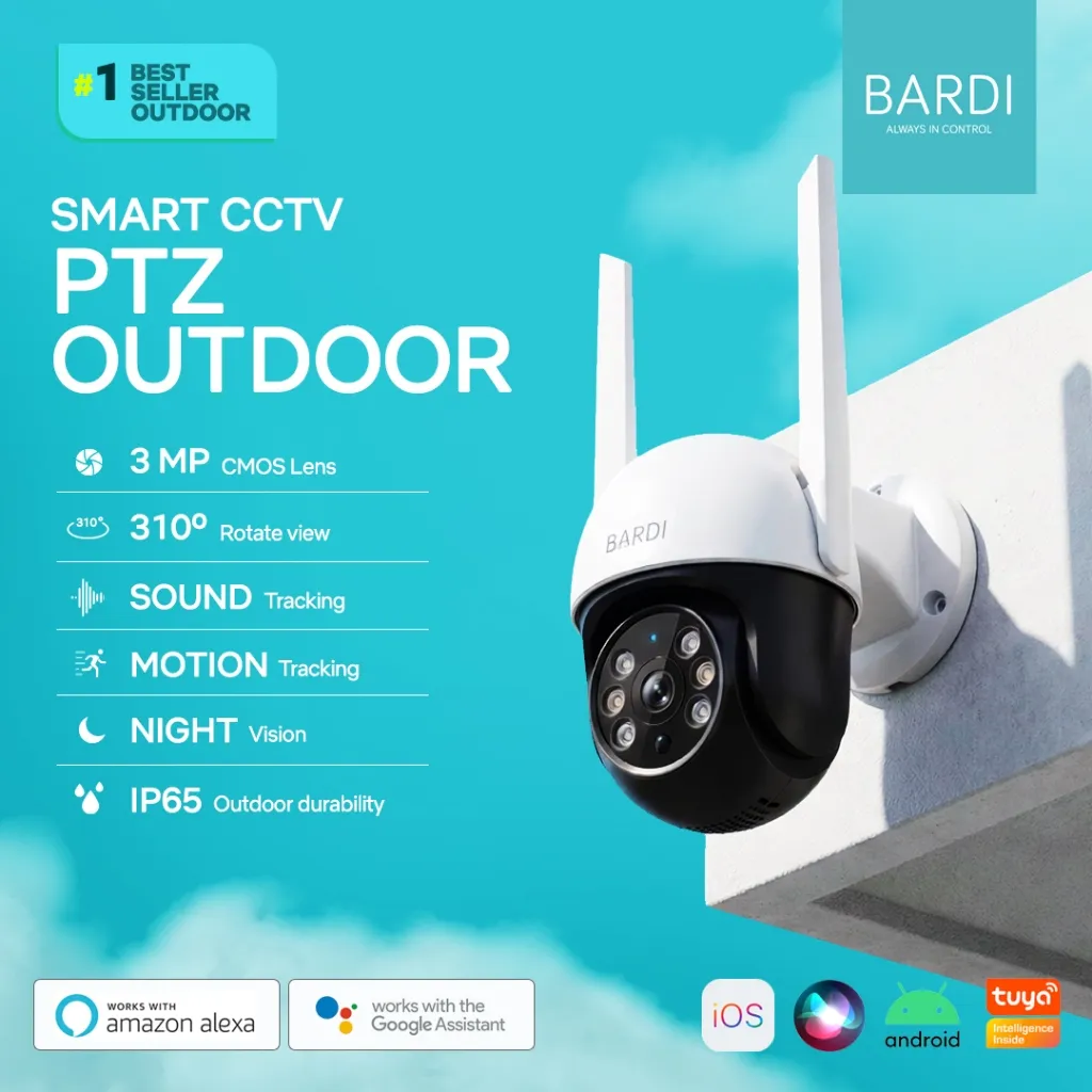 BARDI Bundling Smart IP Camera CCTV Outdoor PTZ + Micro SD