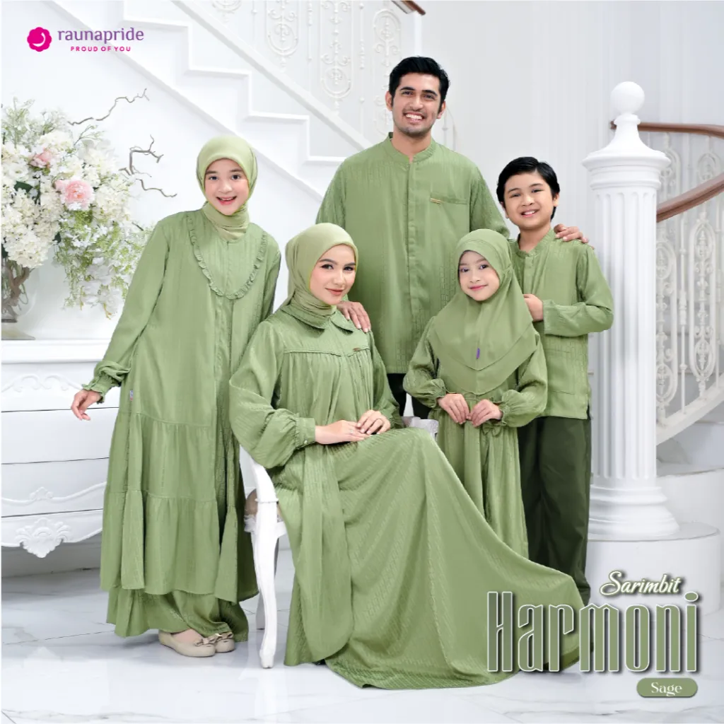 Raunapride - Baju Keluarga Muslim - Baju Couple - Sarimbit Harmoni