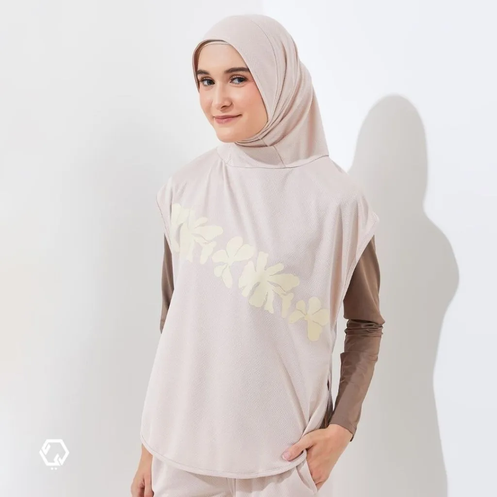 REYD Classic Bloomstrike - Dark Vanilla - Hijab Olahraga Sport