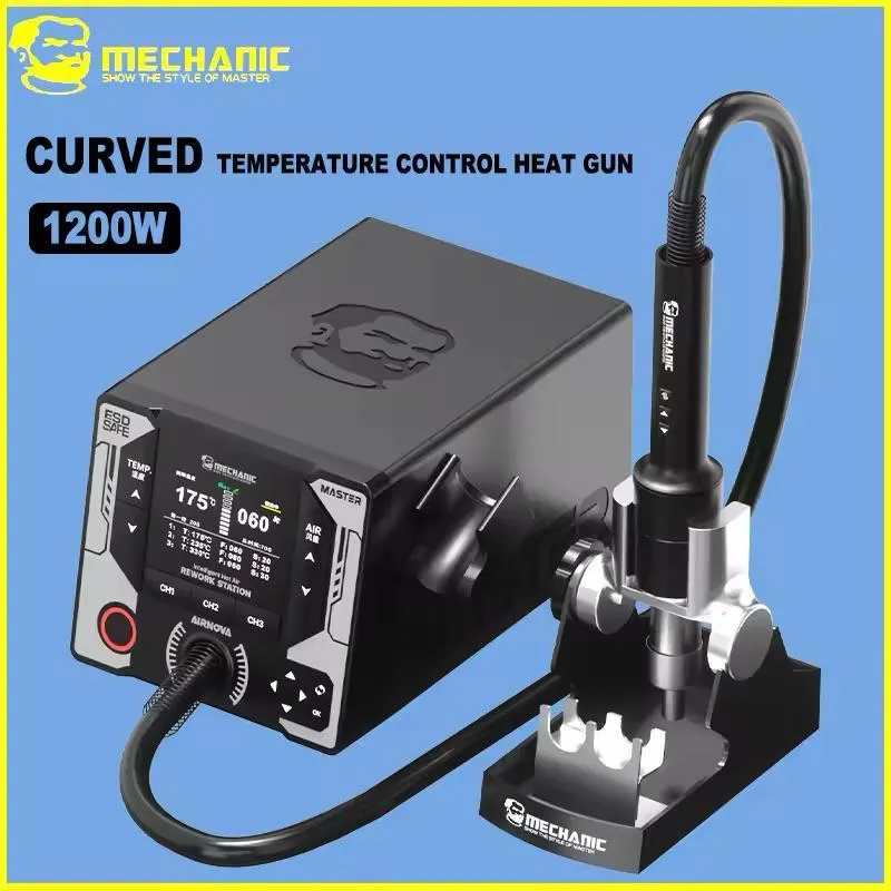 MEKANIK AIRNOVA 1200W Mesin Udara Panas Cerdas Daya Tinggi Stasiun Pengerjaan Ulang Nozzle Klakson Untuk Ponsel BGA IC PCB Alat Perbaikan Pembentukan Solder