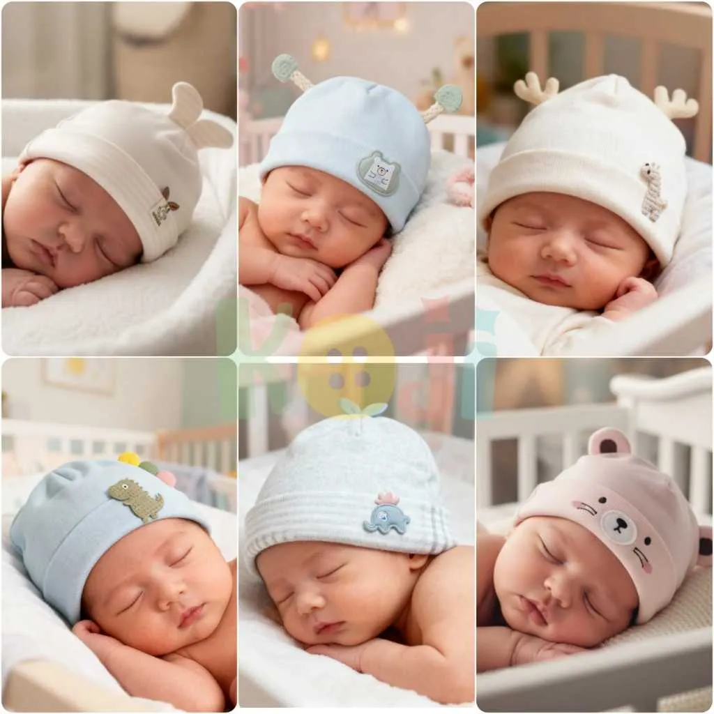Newborn THICK Hat Cotton 2 Layer (Topi Newborn TEBAL Katun 2 lapis)
