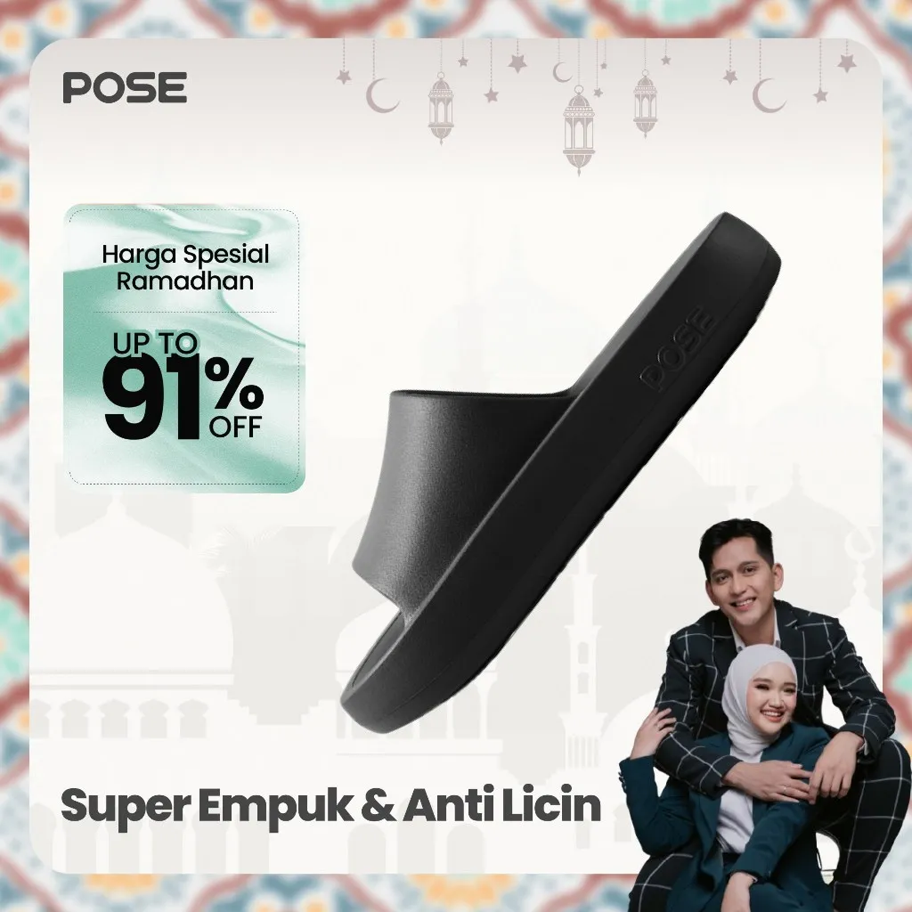 [POSE X  ilyas]POSE 2024 sandal pantai baru sandal anti selip sepatu indoor dan outdoor P4621