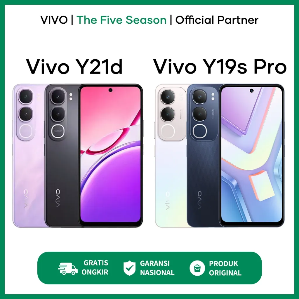 Vivo Y21d I Y19s Pro (4/64GB) (4/128GB) (6/128GB) - Garansi Resmi Vivo Indonesia