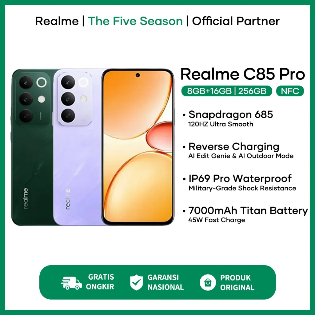 [NEW LAUNCH] realme C85 I C85 Pro (8/128)(8/256) - 7000mAh Battery 45W FastCharge IP69Pro Waterproof