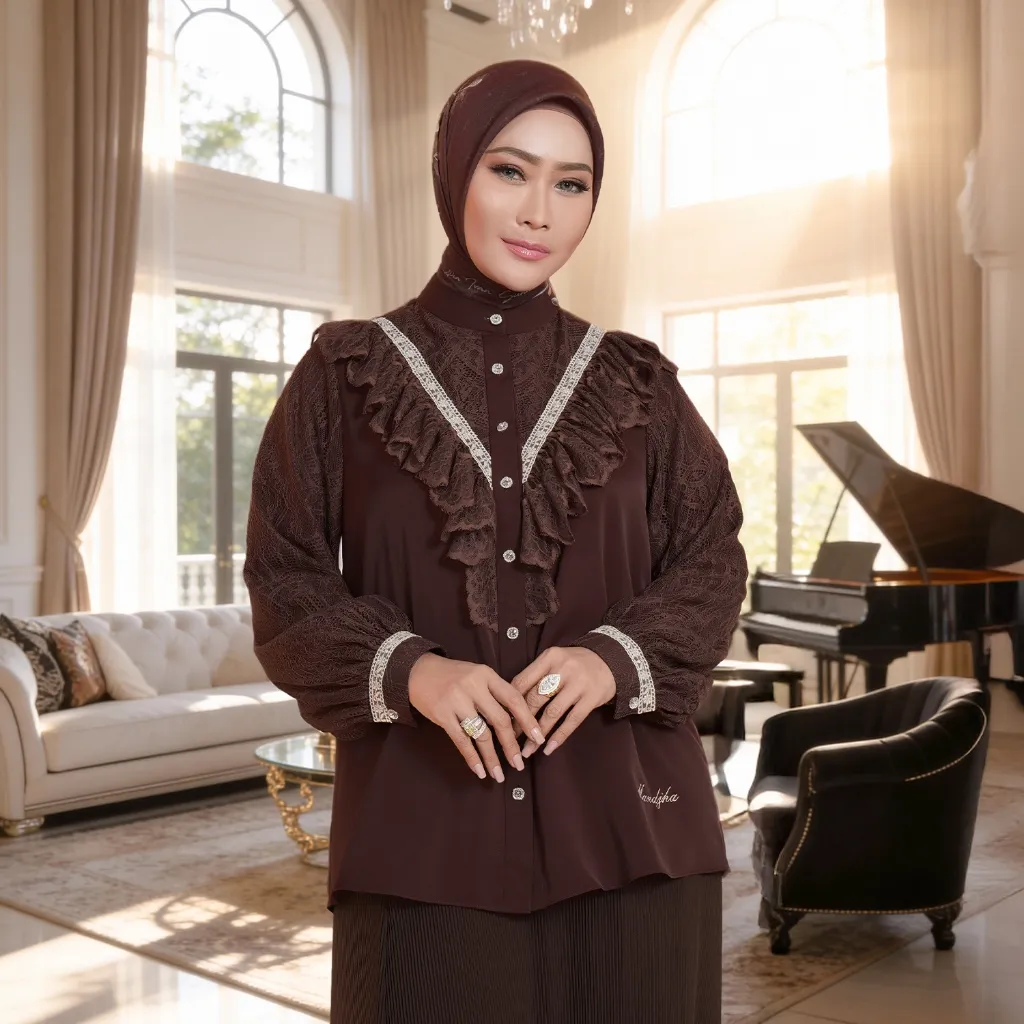 MANDJHA Belinda Blouse Raya By IVAN GUNAWAN - Busana Muslim Modest ORIGINAL