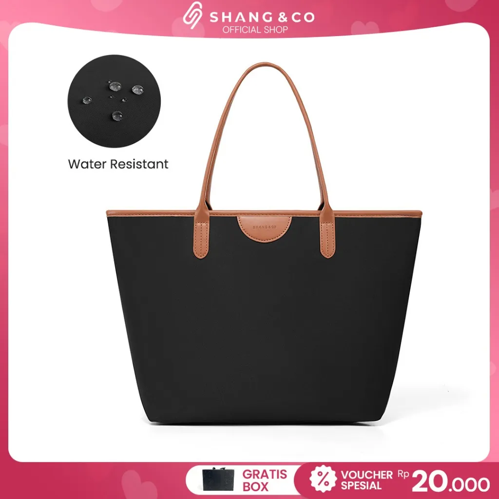 SHANGNCO Tas Wanita Tote Bag Wanita Ashley Charles Shoulder Bag Korean Style Tas Bahu Wanita