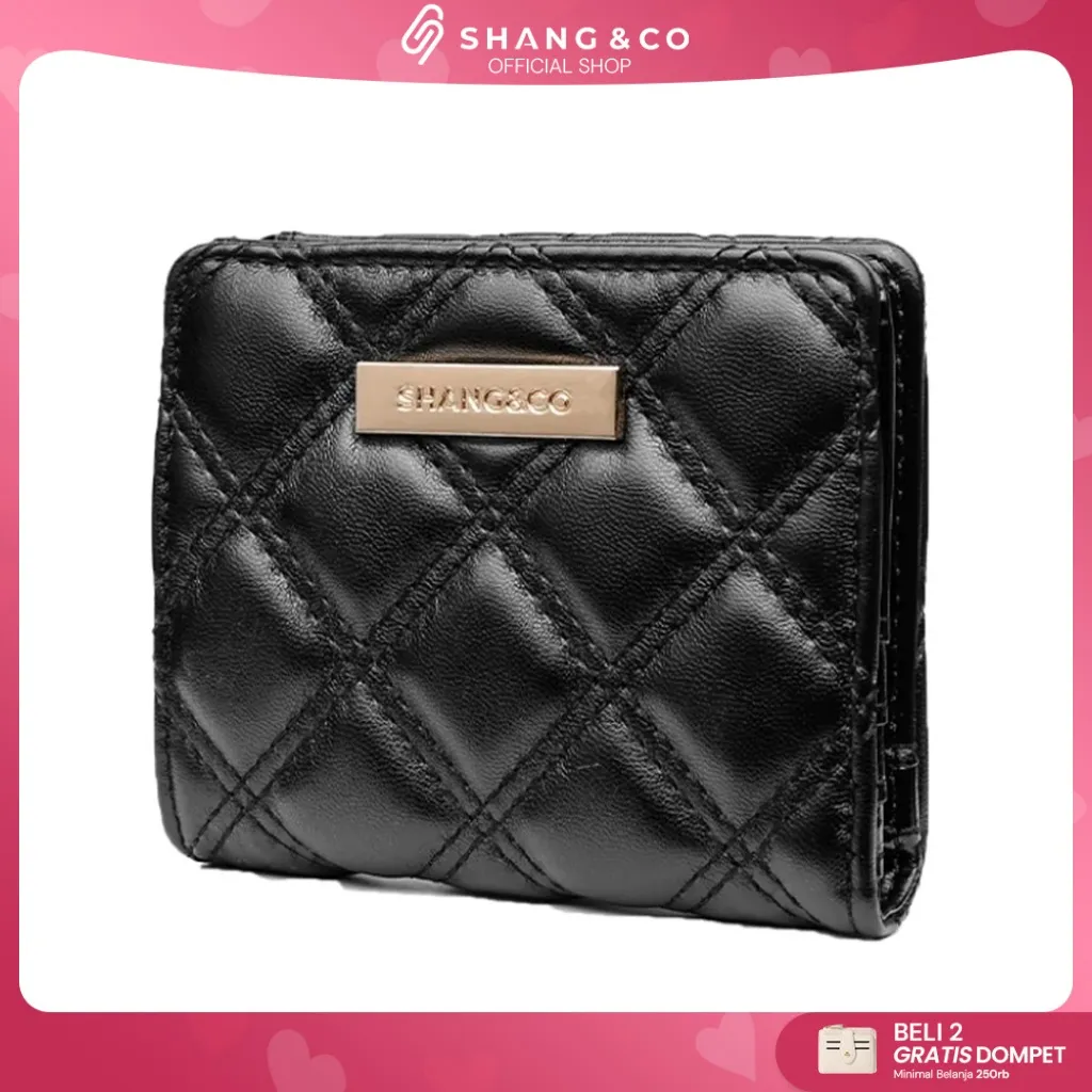 SHANGNCO Dompet Mini Kecil Lipat Lolini Short Wallet Wanita Kekinian Terbaru Premium Quality Import